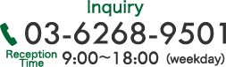 Inquiry to 03-6268-9501